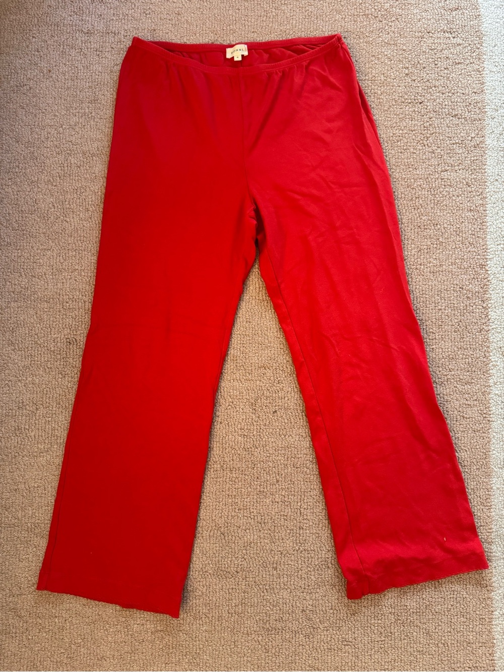 DONNI. Red Straight-Leg Lounge Pants